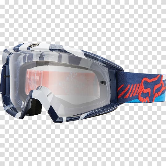 Goggles Fox Racing Main Goggle, Race 2 2016 Fox Main Vicious Blue/Red Glasses, atv goggles transparent background PNG clipart