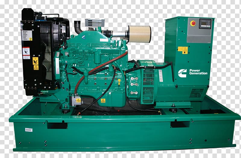 Diesel generator Cummins Power Generation Engine-generator Electric generator, diesel generator transparent background PNG clipart