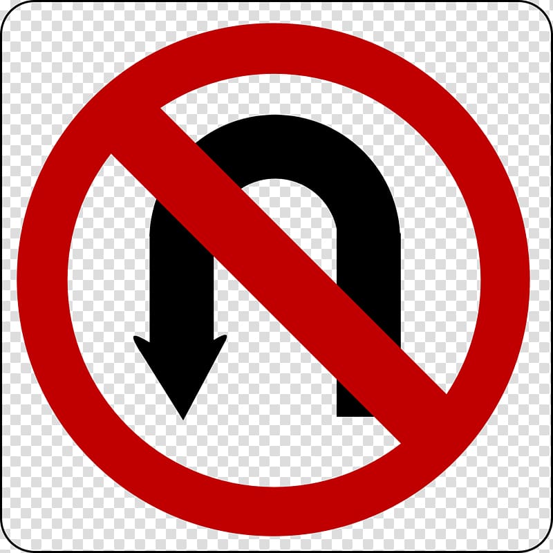 U-turn Traffic sign Road One-way traffic, Traffic Signs transparent background PNG clipart