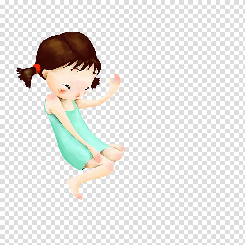 Girl , Thinking little girl transparent background PNG clipart