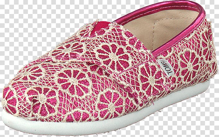 Slip-on shoe Pink Toms Shoes Boat shoe, Glitter shoes transparent background PNG clipart