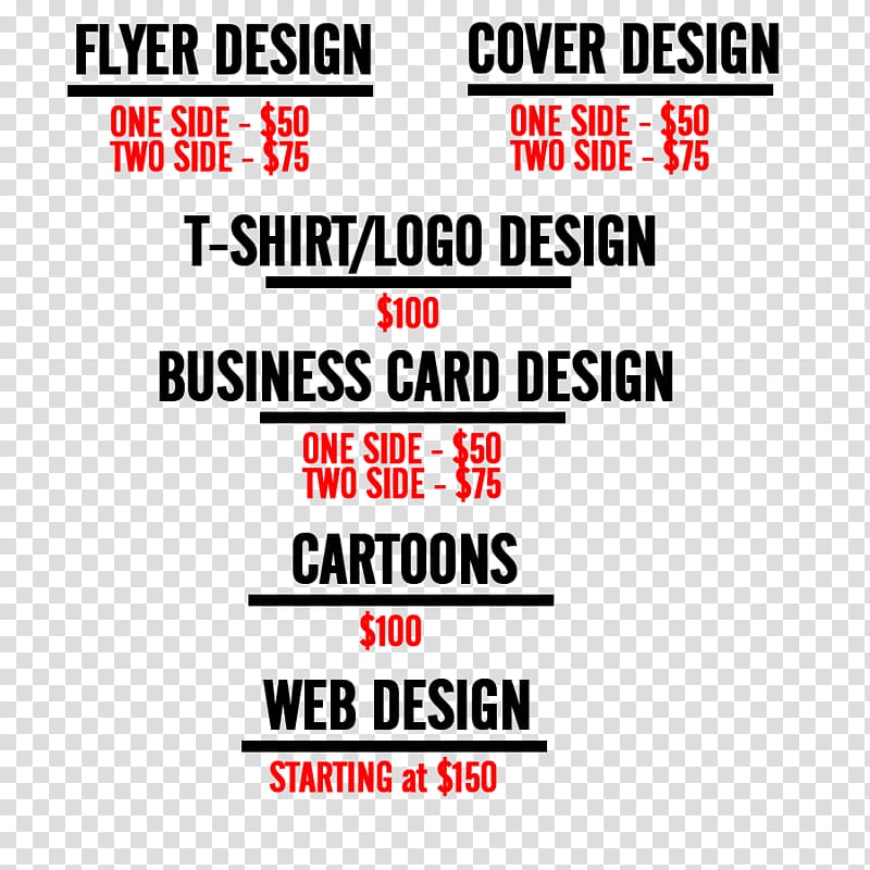 Graphic Designer Price, price list transparent background PNG clipart