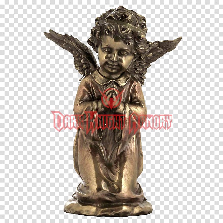 Bronze sculpture Statue Figurine Religion, angel transparent background PNG clipart