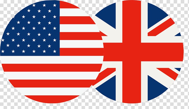 Britain and the US flag transparent background PNG clipart