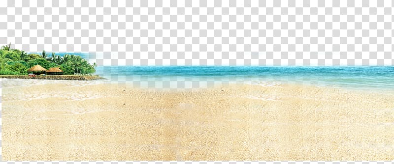 Sea beach water trees transparent background PNG clipart