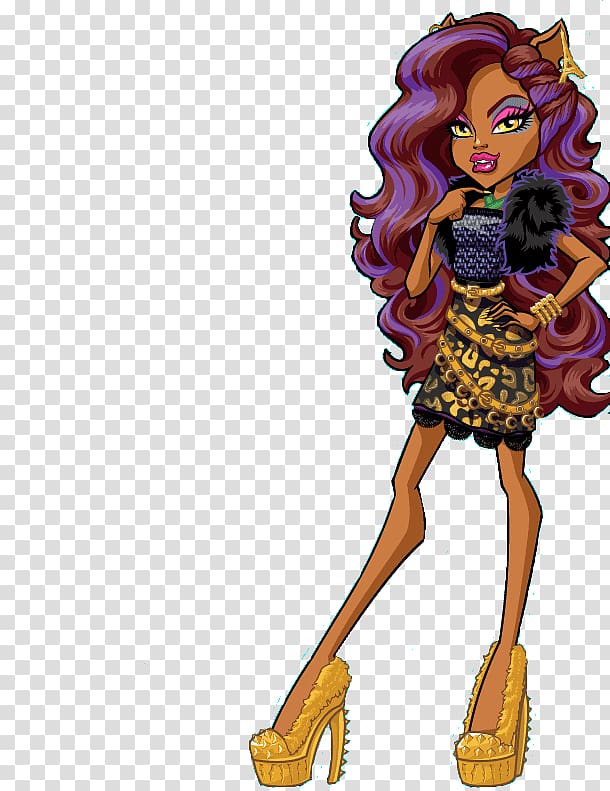 Monster High Clawdeen Wolf Doll Monster High Clawdeen Wolf Doll Scaris: City of Frights Monster High Original Gouls CollectionClawdeen Wolf Doll, doll transparent background PNG clipart