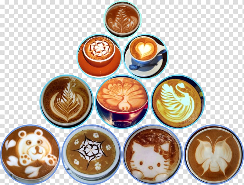 Coffee Latte art Cafe Cappuccino, Coffee transparent background PNG clipart