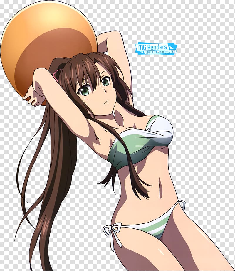 Strike the Blood Anime Swimsuit Hair Brown, Anime transparent background PNG clipart