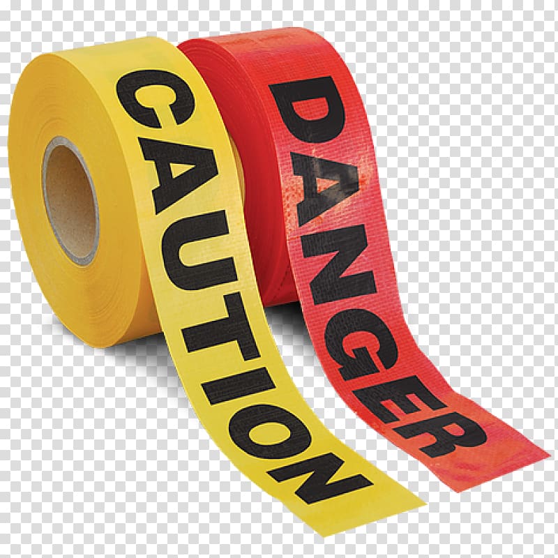 Barricade tape Adhesive tape Red plastic Safety, caution tape transparent background PNG clipart