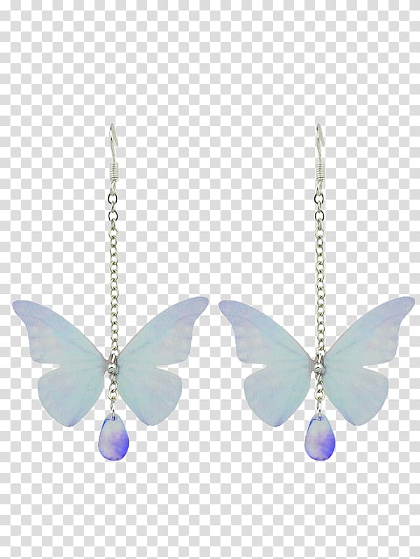 Earring Butterfly Turquoise Jewellery Gemstone, cheap pink butterfly necklace transparent background PNG clipart
