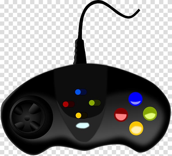 Black Game controller Video game Wii , Console transparent background PNG clipart