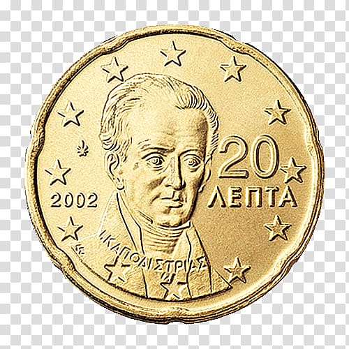 Greece 20 cent euro coin Euro coins, 20 Cent Euro Coin transparent background PNG clipart
