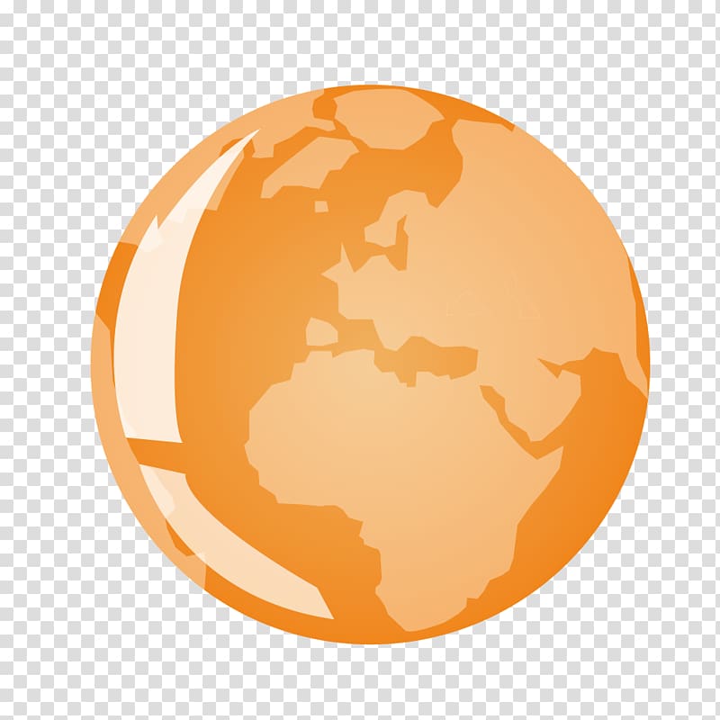 Earth Moon, Orange earth model transparent background PNG clipart