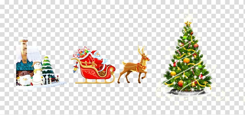 Christmas tree Santa Claus Christmas ornament, Creative Christmas transparent background PNG clipart