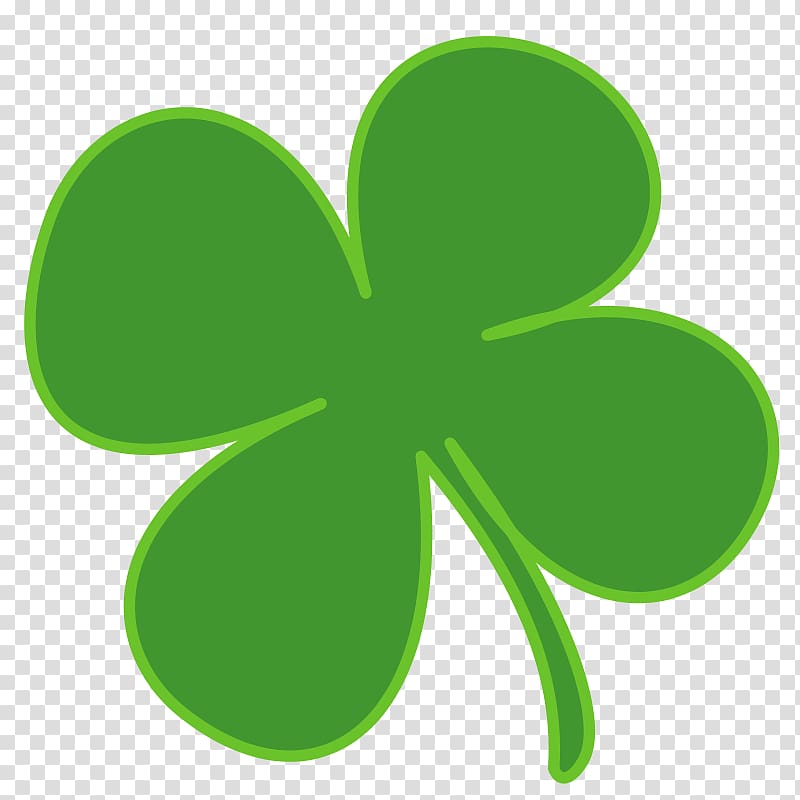 Saint Patrick\'s Day Shamrock Four-leaf clover , Lucky Charm transparent background PNG clipart
