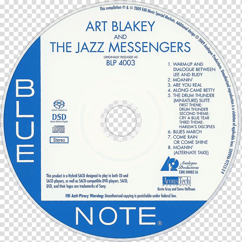 Compact disc Blue Note Records Phonograph record Jazz LP record, Jazz Messengers transparent background PNG clipart