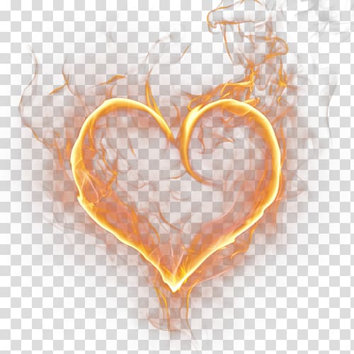 Heart-shaped light flame, heart-shaped flame wallpaer transparent background PNG clipart