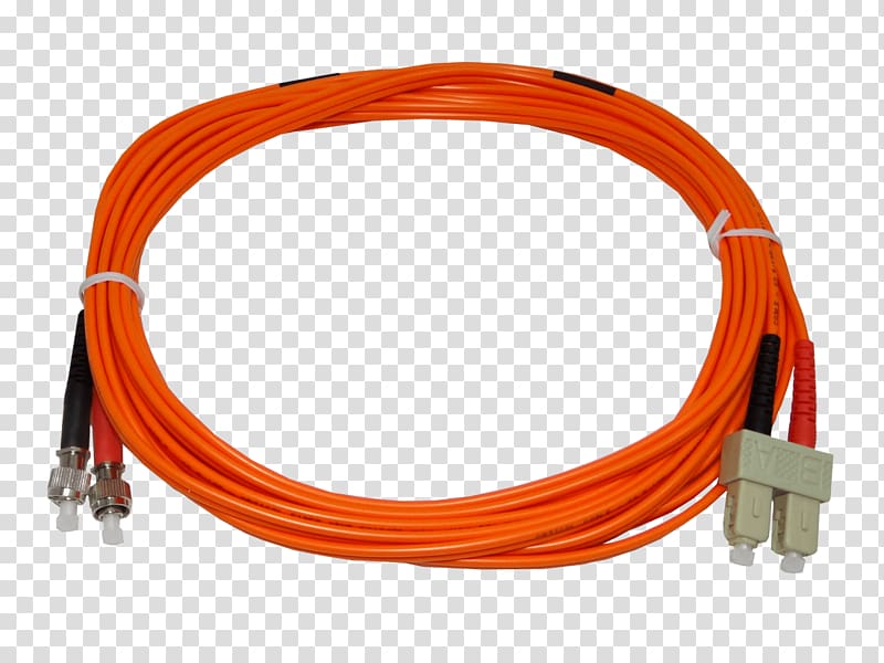 Multi-mode optical fiber Single-mode optical fiber Optics Fiber cable termination, jumper cables transparent background PNG clipart