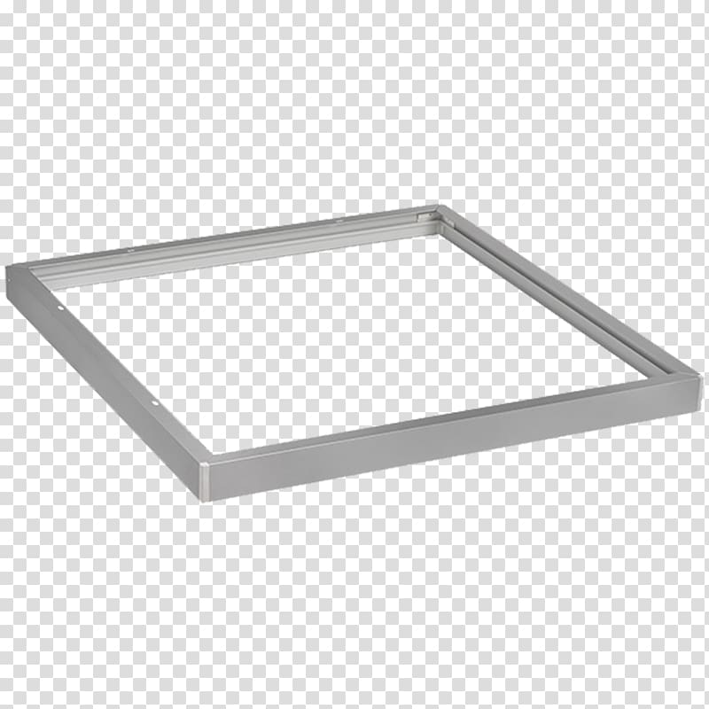 Light-emitting diode LED lamp LED display Light fixture, silver frame transparent background PNG clipart