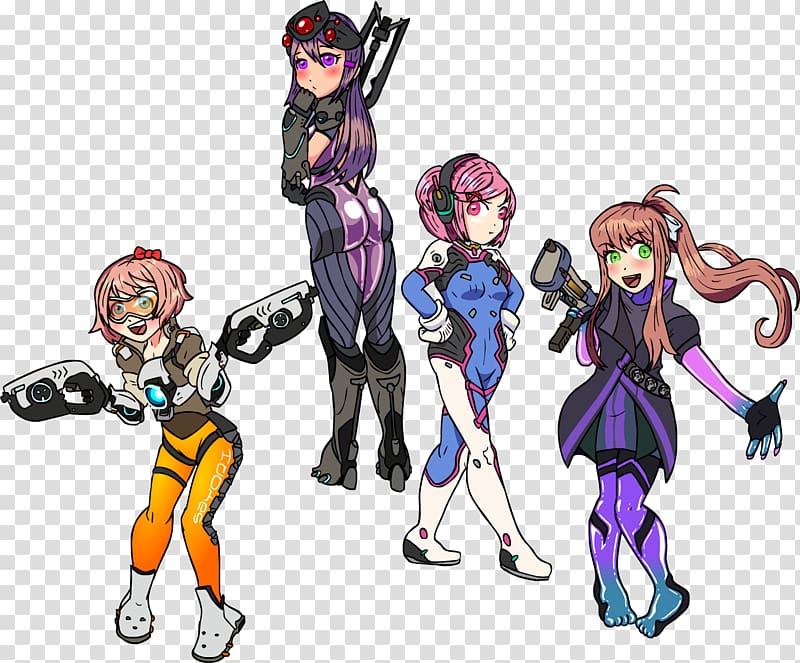 Doki Doki Literature Club! Characters of Overwatch Team Salvato Brigitte, team salvato transparent background PNG clipart