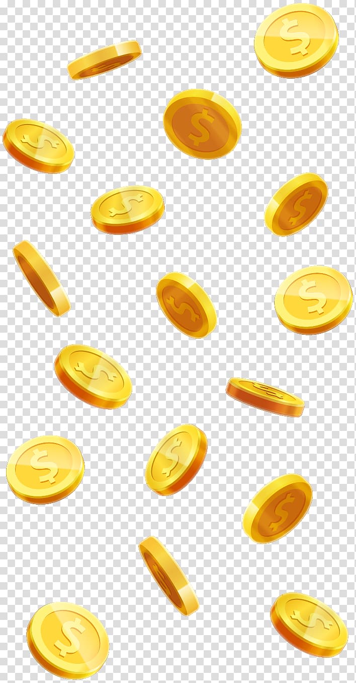 gold-colored dollar coin lot illustration, Gold coin , Gold Gold transparent background PNG clipart