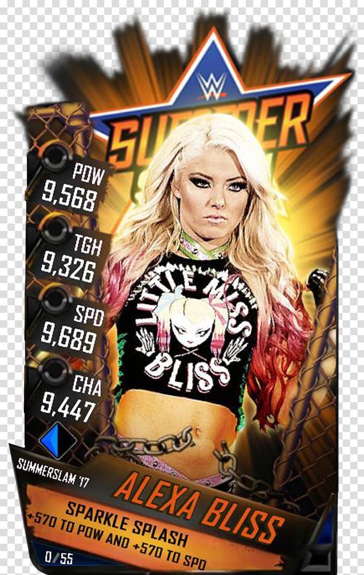 Alexa Bliss SummerSlam (2016) WWE SuperCard WWE Raw, Travis Scott transparent background PNG clipart