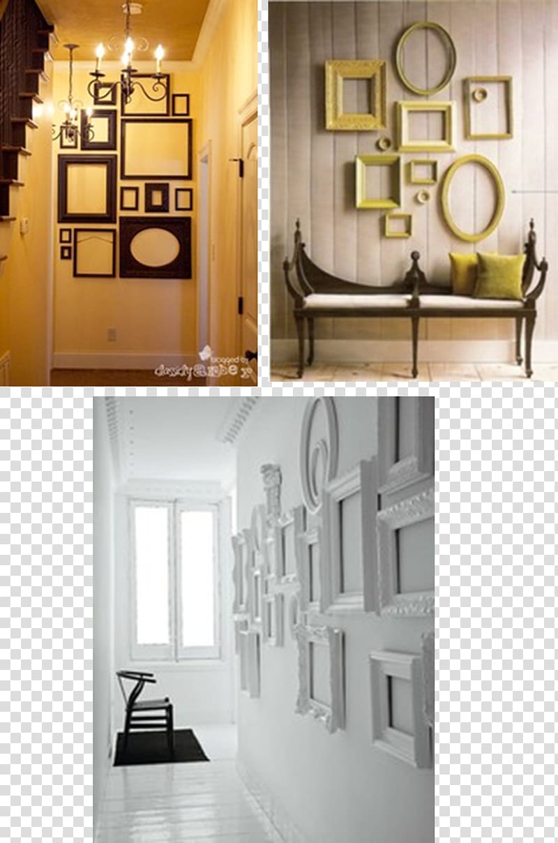 Collage Frames Mirror Wall, collage transparent background PNG clipart