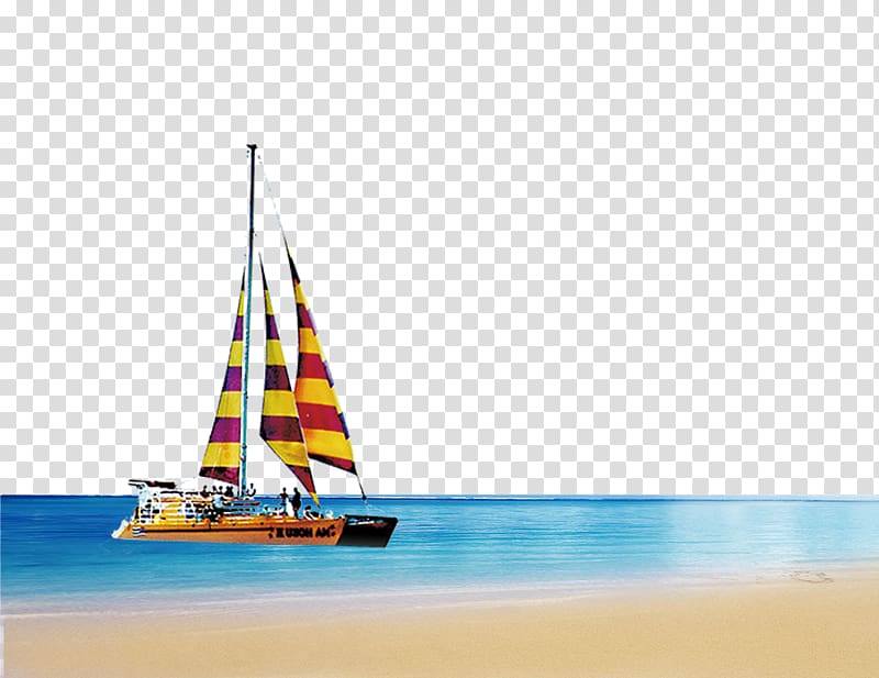 brown and yellow sail boat illustration, Sailing, Offshore Sailing transparent background PNG clipart