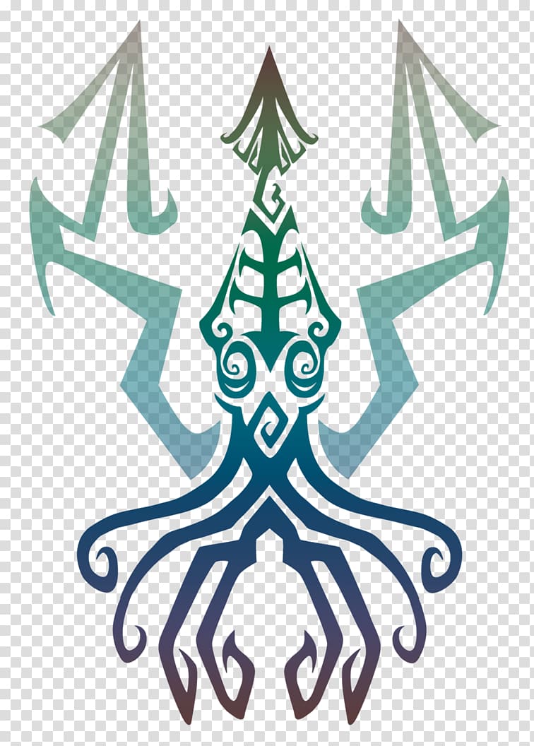 Tribe Tattoo Squid Kraken, squid transparent background PNG clipart