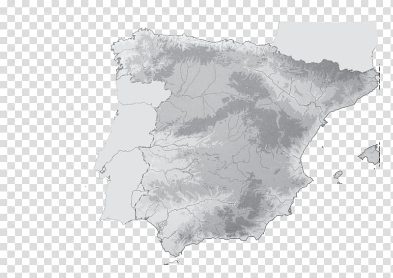 Spain Terrain Topographic map Relieve de España, map transparent background PNG clipart