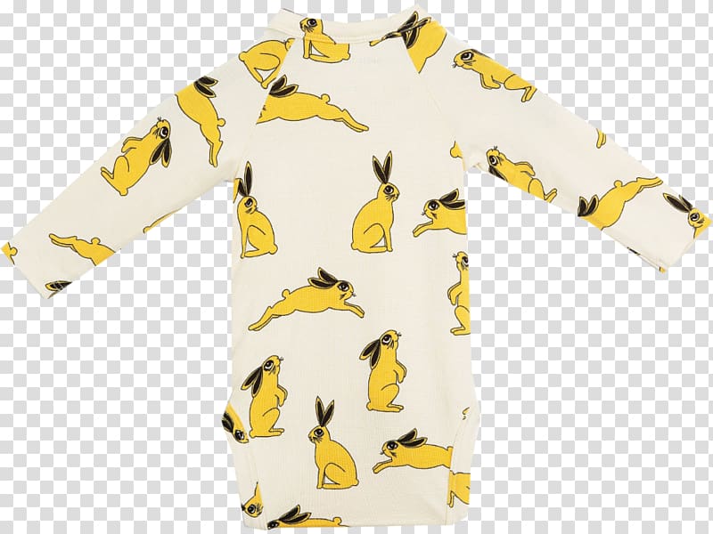 T-shirt Sleeve Mini Rodini Yellow Animal, T-shirt transparent background PNG clipart