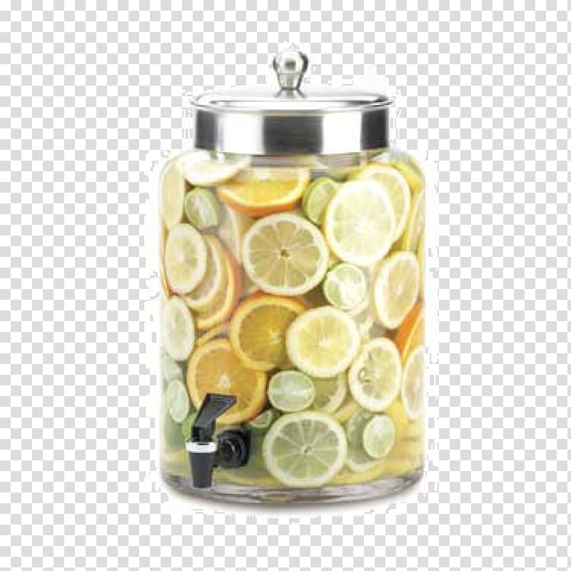 Glass Infusion Gallon Drink Dispenser, two glass jars transparent background PNG clipart