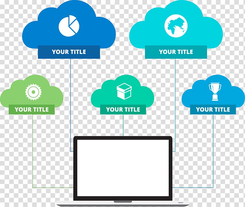 Infographic Cloud Chart Illustration, computer cloud label transparent background PNG clipart