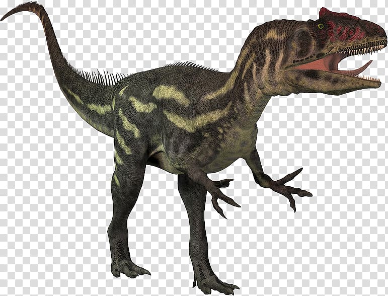 Allosaurus Dinosaur Theropods Cryolophosaurus Tyrannosaurus, Dinosaur Revolution Eoraptor transparent background PNG clipart