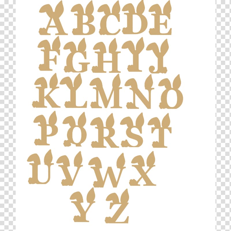 Letter Washington Capitals Easter Bunny Alphabet Font, others transparent background PNG clipart