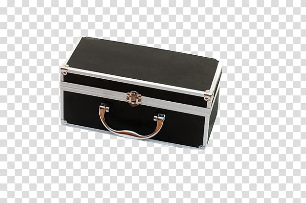 Box Bag Euclidean Metal Briefcase, Black business luggage transparent background PNG clipart