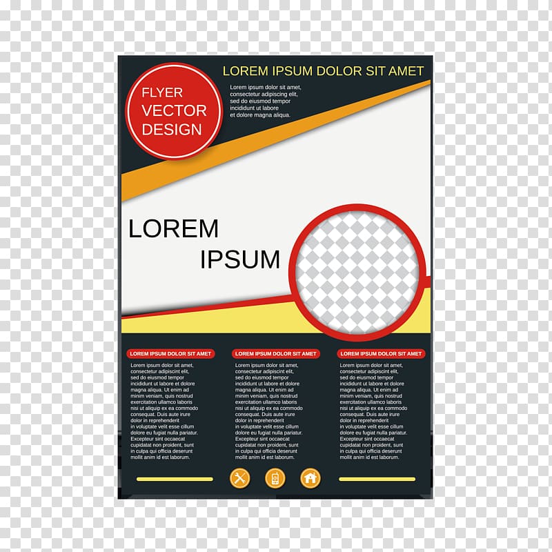 Lorem Ipsum advertisement, simple single-page brochure design transparent background PNG clipart
