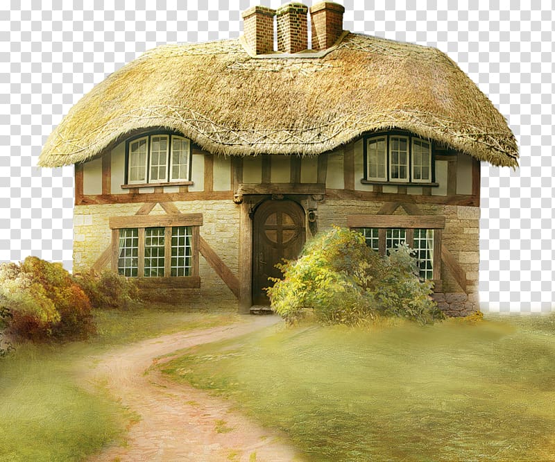 Cottage House Art Painting, house transparent background PNG clipart
