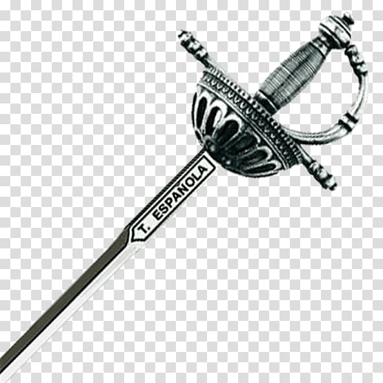 Sword Spain Rapier Hilt Knife, silver cup transparent background PNG clipart