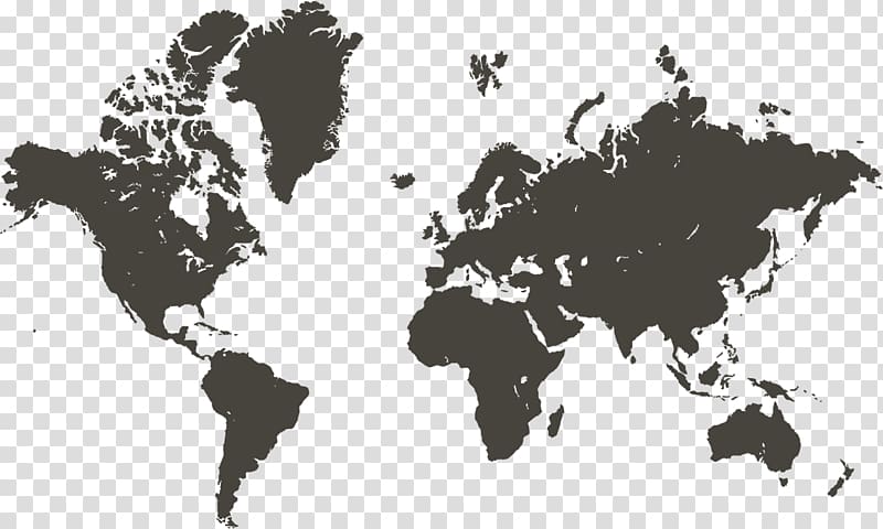 World map Mercator projection, world map transparent background PNG clipart