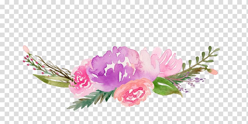 Watercolour Flowers Watercolor painting Drawing , along transparent background PNG clipart