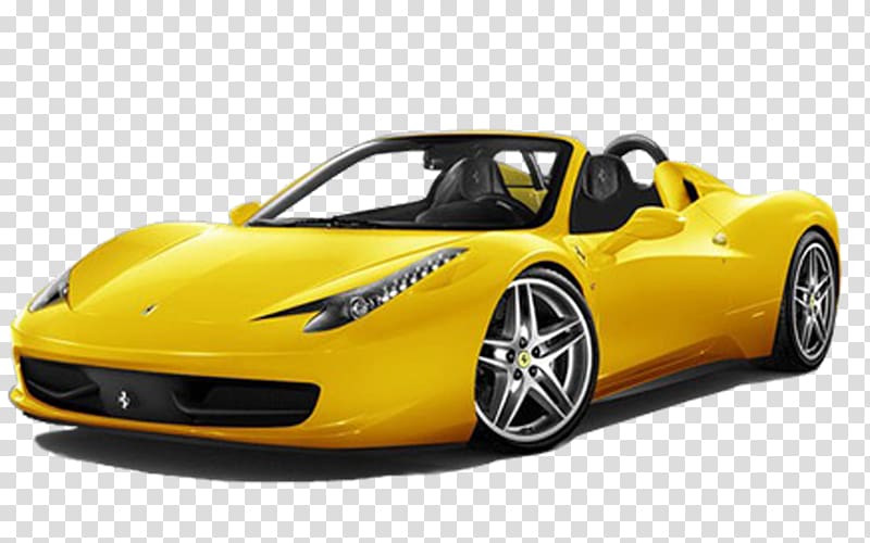2015 Ferrari 458 Spider 2012 Ferrari 458 Spider Car 2015 Ferrari 458 Italia, YELLOW transparent background PNG clipart