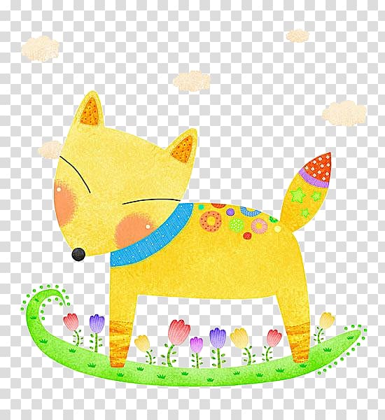 Thailand Fox Illustration, Hand painted fox transparent background PNG clipart