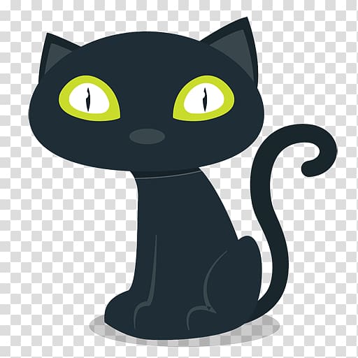 Halloween Black cat, Cute Halloween elements transparent background PNG clipart