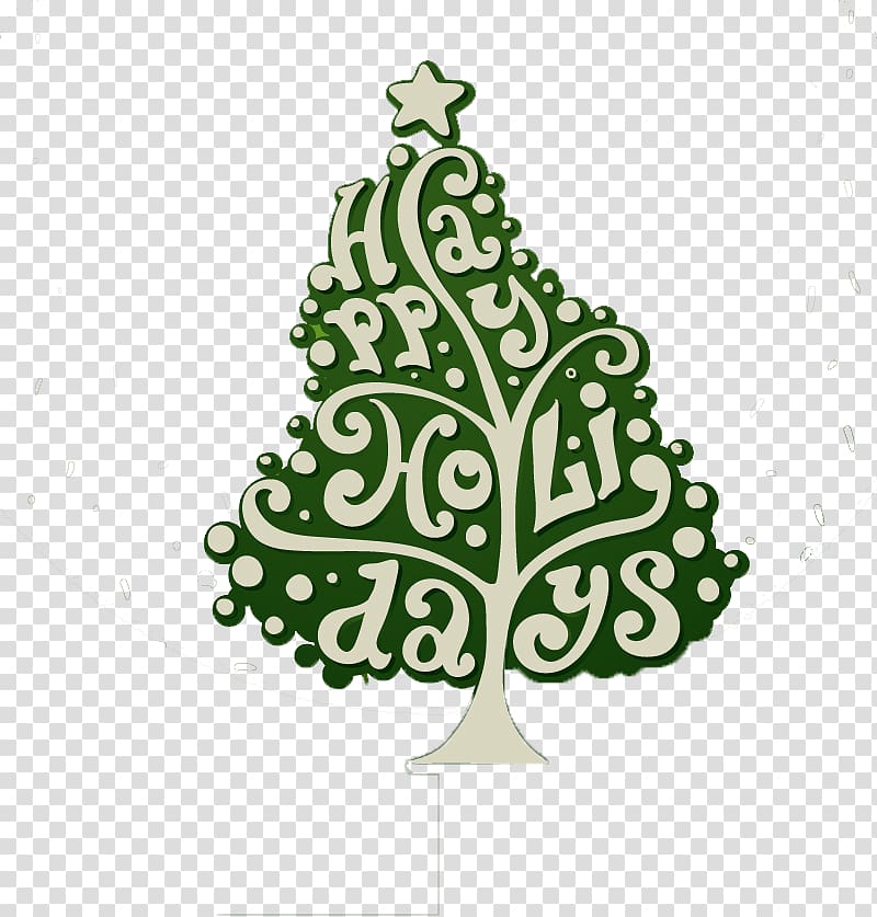 Christmas tree Creativity, Creative Christmas tree material WordArt transparent background PNG clipart