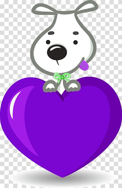 Dog Love, Cute puppies and heart-shaped balloons transparent background PNG clipart