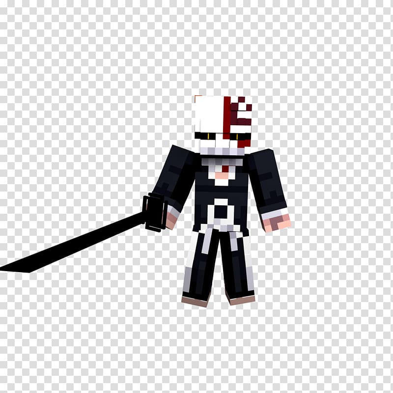 Ichigo Kurosaki Minecraft Zangetsu Hollow Visored, Minecraft transparent background PNG clipart