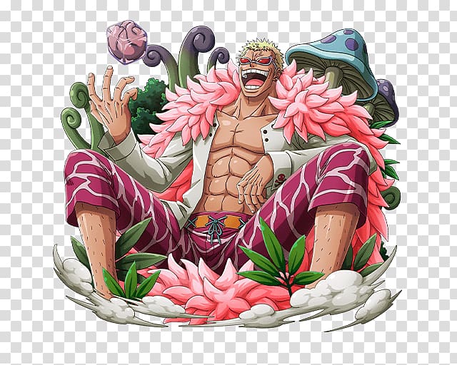 Donquixote Doflamingo Shichibukai One Piece Treasure Cruise Dracule Mihawk, Treasure cruise transparent background PNG clipart