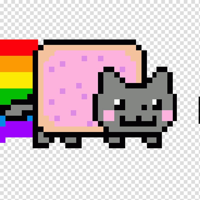 Nyan Cat GIF YouTube Pixel art, Cat transparent background PNG clipart
