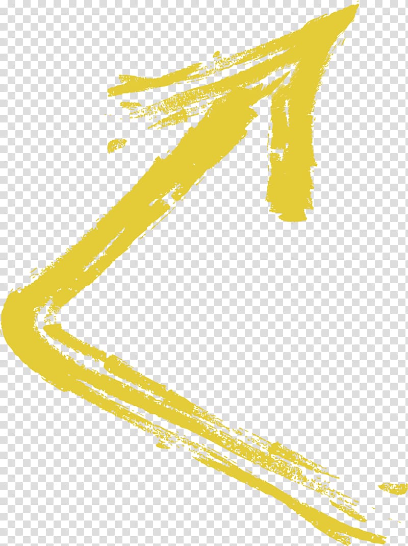 yellow arrowhead painting, Yellow Right angle Arrow, Yellow pen right angle arrow transparent background PNG clipart
